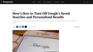 
                            9. Here's How to Turn Off Google's Saved Searches and Personalized ...