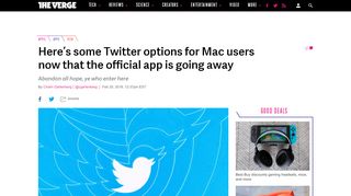 
                            12. Here's some Twitter options for Mac users now that the official app is ...