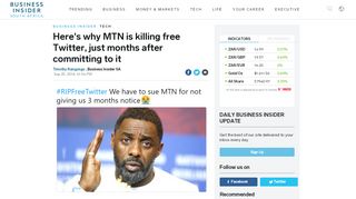 
                            11. Here's why MTN is killing free Twitter, just months after committing to it