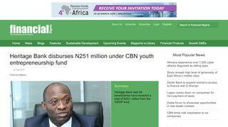 
                            9. Heritage Bank disburses N251 million under CBN youth ...