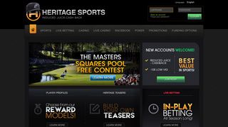 
                            13. Heritage Sports: Sportsbook, Casino, Poker & Racebook Online