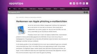 
                            5. Herkennen van Apple phishing mail - appletips