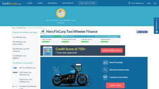 
                            8. Hero FinCorp Two Wheeler Finance - BankBazaar