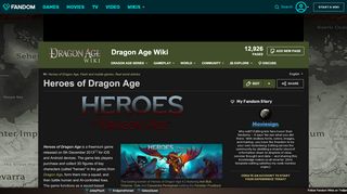 
                            11. Heroes of Dragon Age | Dragon Age Wiki | FANDOM powered by ...