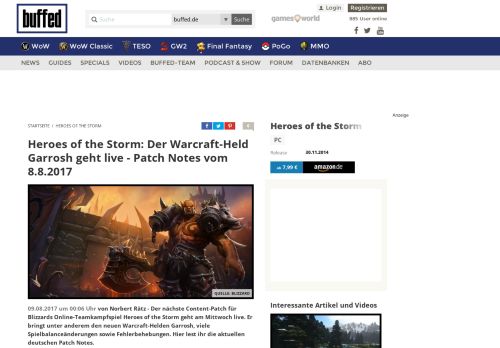 
                            7. Heroes of the Storm: Der Warcraft-Held Garrosh geht live - Patch ...