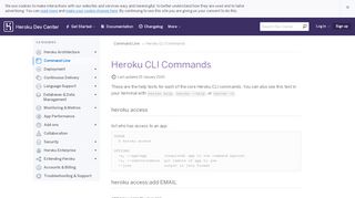 
                            10. Heroku CLI Commands | Heroku Dev Center