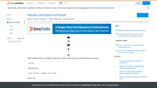 
                            3. Heroku command not found - Stack Overflow