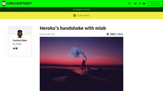 
                            13. Heroku's handshake with mlab – Hacker Noon