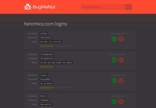 
                            5. heromice.com passwords - BugMeNot