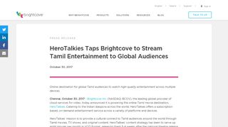 
                            12. HeroTalkies Taps Brightcove to Stream Tamil Entertainment to Global ...