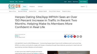 
                            12. Herpes Dating Site/App MPWH Sees an Over 150 Percent Increase in ...