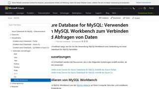 
                            6. Herstellen einer Verbindung mit Azure Database for MySQL über ...