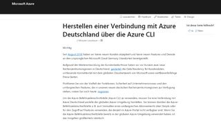 
                            7. Herstellen einer Verbindung mit Azure Deutschland über die Azure CLI