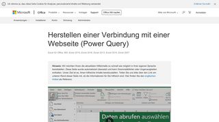 
                            3. Herstellen einer Verbindung mit einer Webseite (Power Query) - Excel