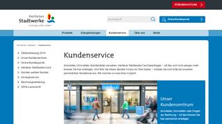 
                            6. Hertener Stadtwerke - Kundenservice