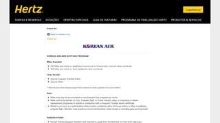 
                            13. Hertz - Korean Air - Hertz - Aluguer de viaturas