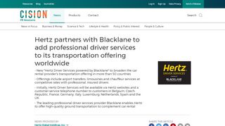 
                            11. Hertz partners with Blacklane to add professional driver services to its ...