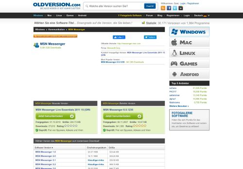 
                            5. Herunterladen Alte Versionen von MSN Messenger for - OldVersion.com
