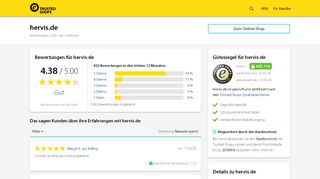 
                            9. hervis.de Bewertungen & Erfahrungen | Trusted Shops