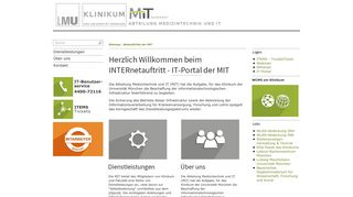 
                            3. Herzlich Willkommen beim INTERnetauftritt - IT-Portal der MIT