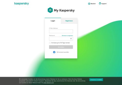 
                            4. Herzlich willkommen beim Portal My Kaspersky!