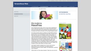 
                            8. Herzlich Willkommen beim Versandhaus Walz: Die moderne Hausfrau