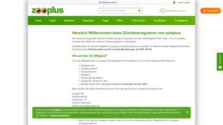 
                            10. Herzlich Willkommen beim Züchterprogramm von zooplus