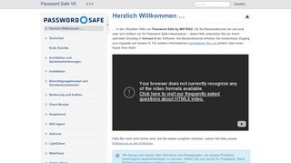 
                            8. Herzlich Willkommen … - Password Safe V8 - 8.6.0