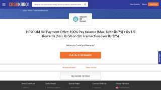 
                            9. HESCOM Bill Payment Online Offers: Flat 50% Off, Feb 2019 - CashKaro