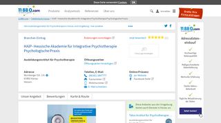 
                            11. ▷ Hessische Akademie für Integrative Psychotherapie HAiP ...