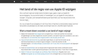 
                            7. Het land of de regio van uw Apple ID wijzigen - Apple Support