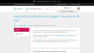 
                            9. Het lukt mij niet om in te loggen. Hoe los ik dit op? - Woonnet Rijnmond