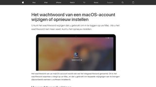 
                            6. Het wachtwoord van een macOS-account wijzigen of opnieuw ...