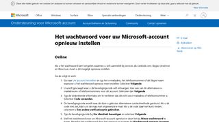 
                            3. Het wachtwoord voor uw Microsoft-account ... - Microsoft Support
