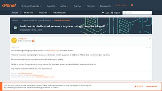 
                            11. Hetzner.de dedicated servers - anyone using them for cPanel ...