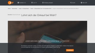 
                            11. heute in deutschland: Lohnt sich der Einkauf bei Wish? - ZDFmediathek