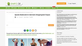 
                            12. Heute neu: Speedo Bademode im Sale bei Vente-Privee! - Snipz.de