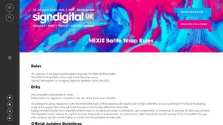 
                            12. HEXIS Battle Wrap Rules - Sign & Digital 2019 - signage, print, display ...