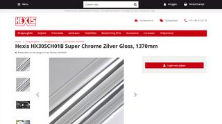 
                            3. Hexis HX30SCH01B Super Chrome Zilver Gloss, 1370mm Hexis