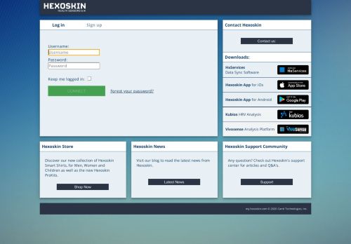 
                            1. Hexoskin Dashboard