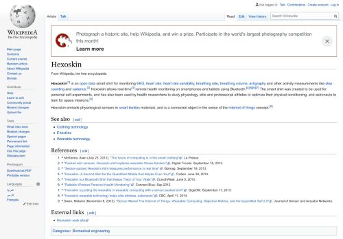 
                            10. Hexoskin - Wikipedia