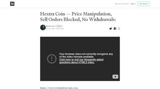 
                            6. Hextra Coin — Price Manipulation, Sell Orders Blocked, No Withdrawals: