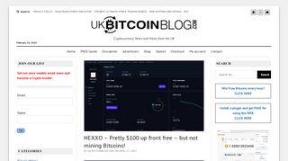 
                            3. HEXXO - Pretty $100 up front free - but not mining Bitcoins! · UK ...