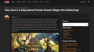 
                            10. Hey here's a blog about Puzzle Quest: Magic the Gathering ...