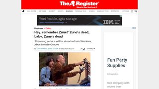 
                            5. Hey, remember Zune? Zune's dead, baby. Zune's dead • The Register