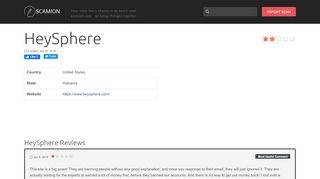 
                            4. HeySphere Reviews - scamion.com