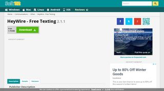 
                            3. HeyWire - Free Texting 2.1.1 Free Download