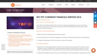 
                            10. HFS Top 10 Workday Financials Services 2018 | HFS Research