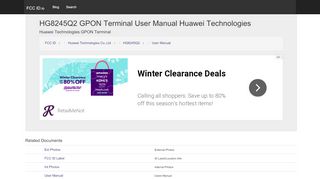 
                            7. HG8245Q2 GPON Terminal User Manual Huawei ... - FCC ID