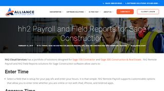 
                            9. hh2 Payroll and Field Reports for Sage Construction – Alliance ...